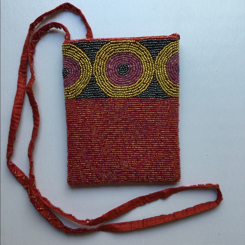 Handmade Beaded Crossbody Bag